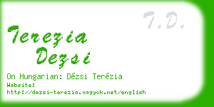 terezia dezsi business card