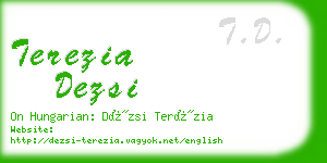 terezia dezsi business card